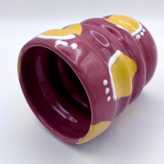 Yellow dot bubble cup