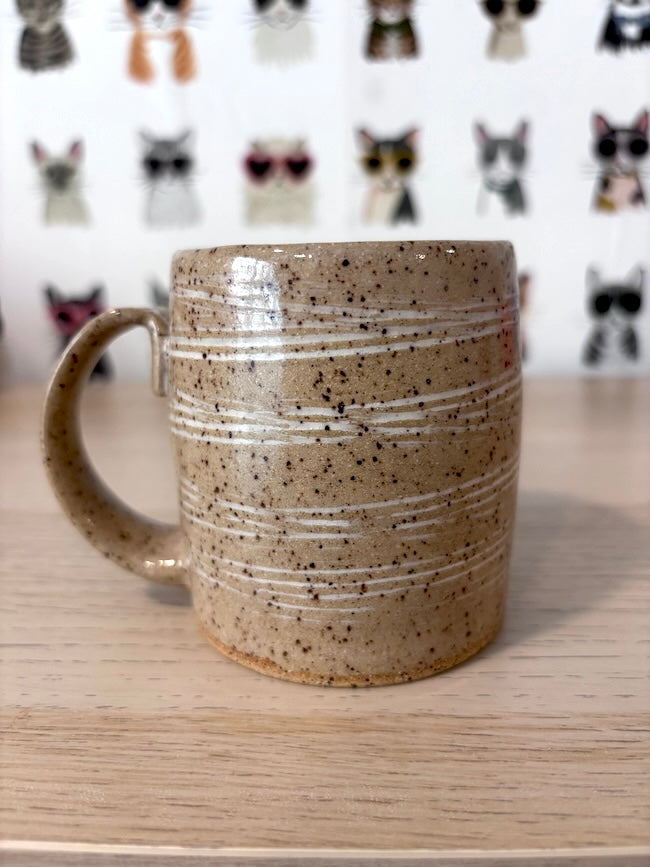 White-striped mug image 0