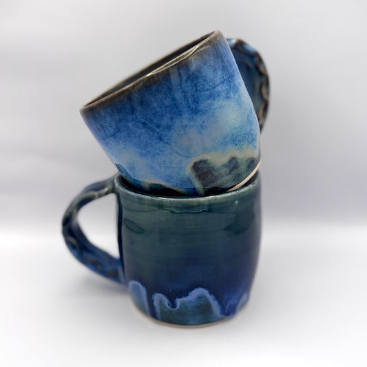 Light blue drips mug