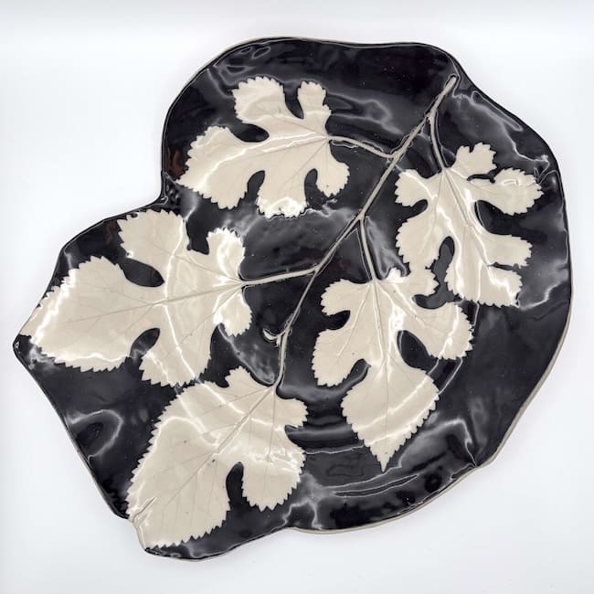 Large pressed leaf tray