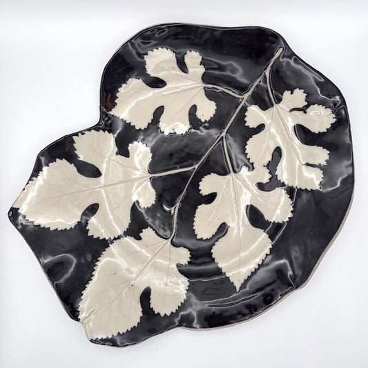 Large pressed leaf tray