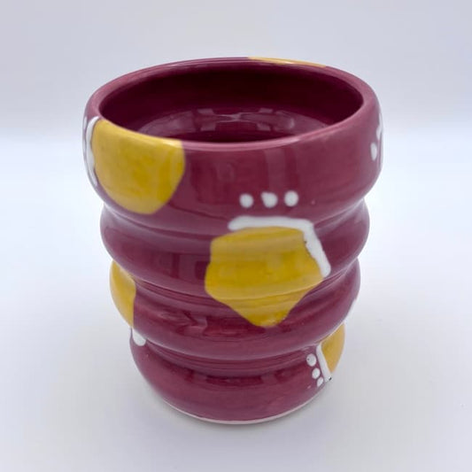 Yellow dot bubble cup
