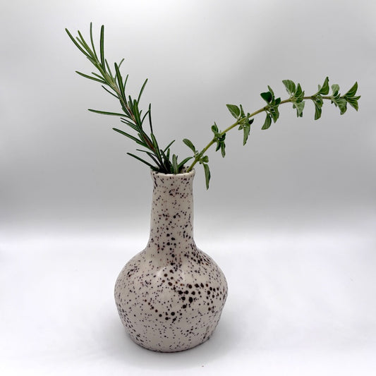 Speckle-galaxy bud vase