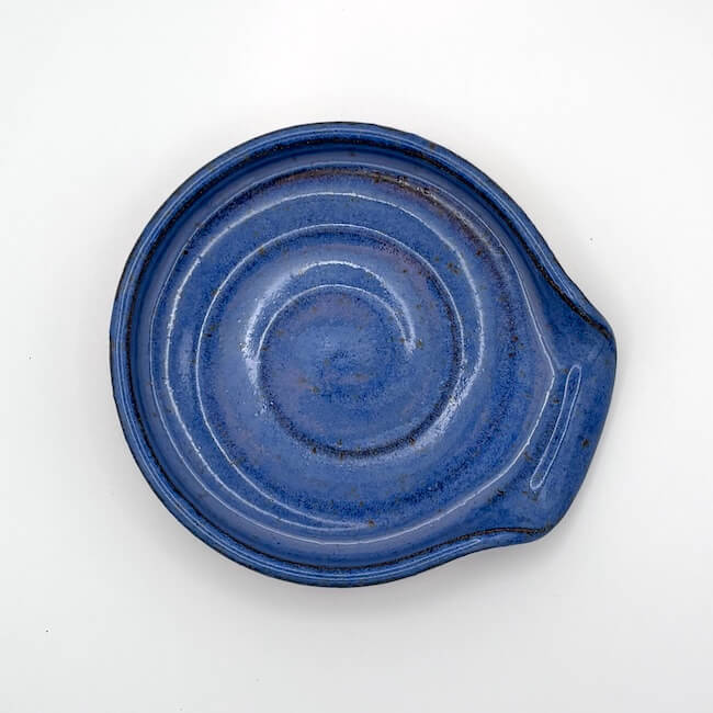 Blue spoon rest