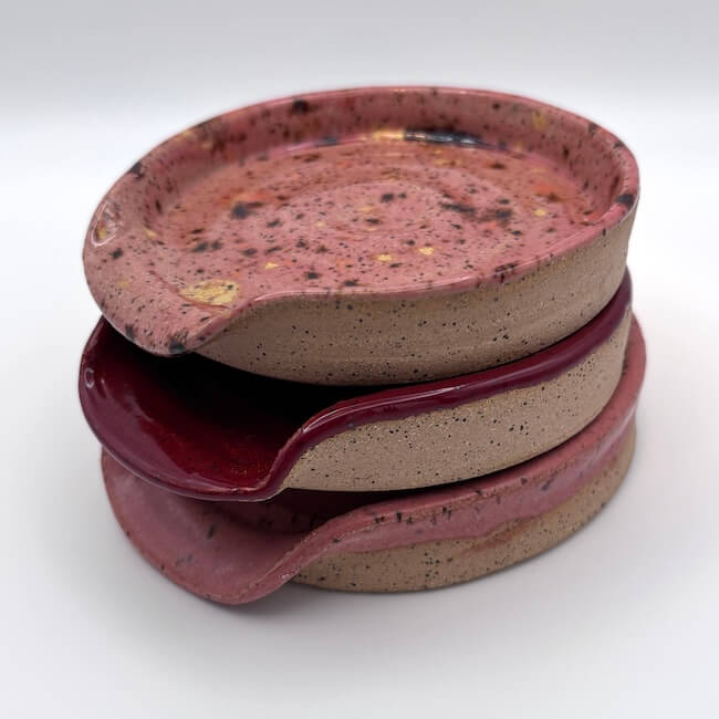 Pink spoon rest
