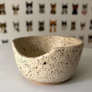Toasted marshmallow notched bowl