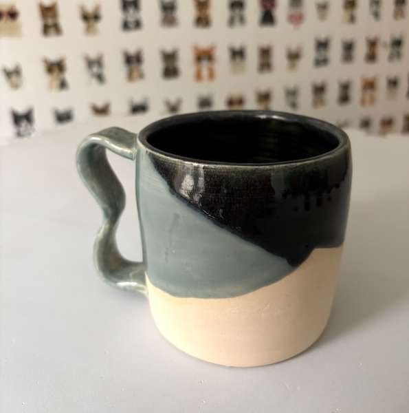 Wavy colorblock mug