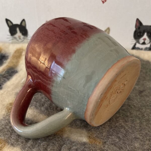 Red and blue mug