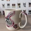 Pink "sketchy poppy" mug