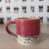 Pink speckle stepped mug