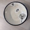 Black-and-white "sketchy poppy" bowl