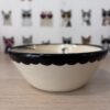 Black-and-white "sketchy poppy" bowl