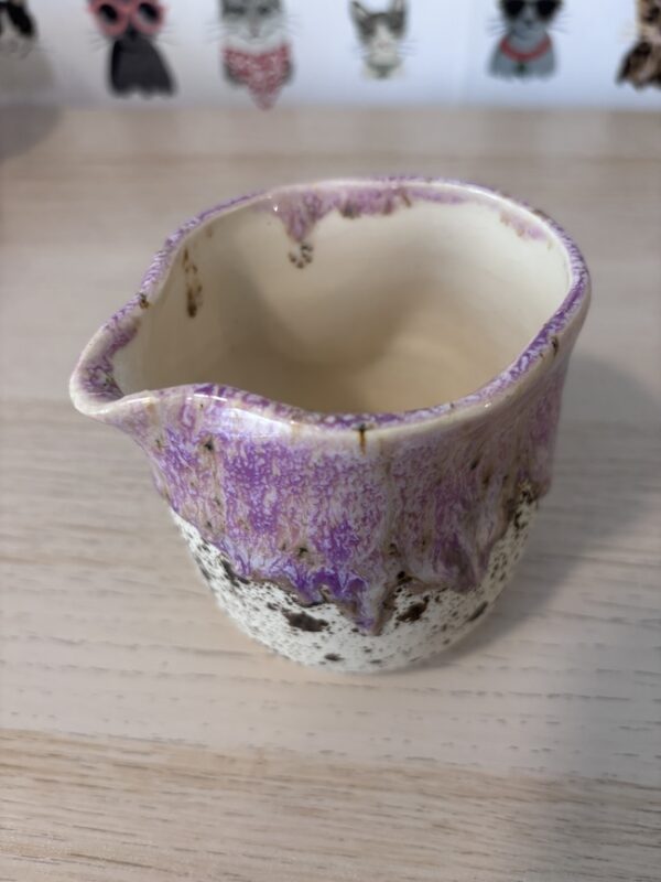 Purple pinch pitcher