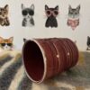 Ridged red cup