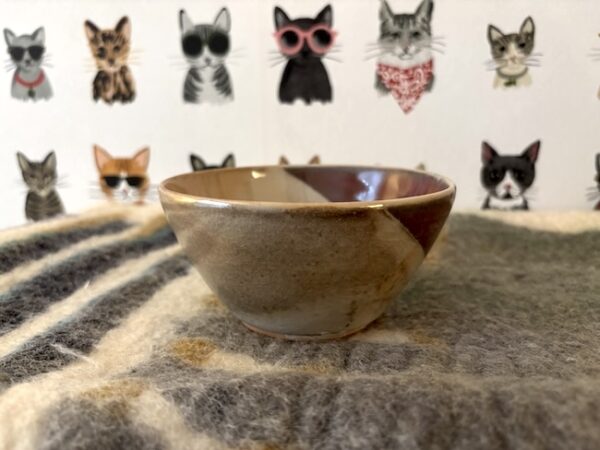 Small red-stripe shino bowl