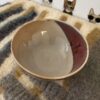 Large red-stripe shino bowl