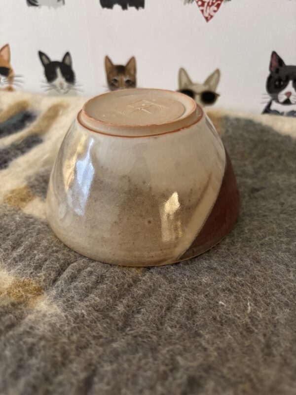 Small red-stripe shino bowl
