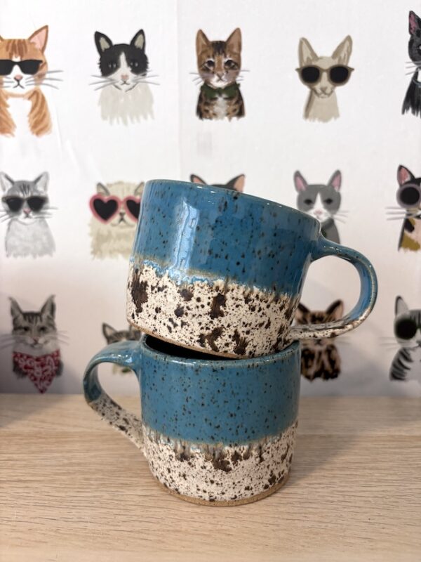 teal-duo-2 Set of 2 teal speckle mugs
