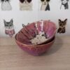 Set of 2 "watermelon radish" bowls