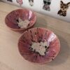 Set of 2 "watermelon radish" bowls